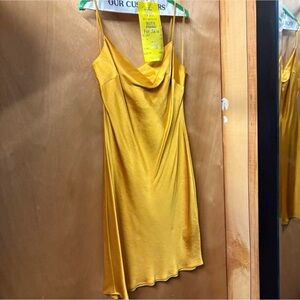 Express Golden Satin Dress